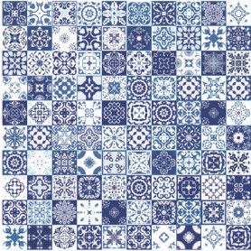 Carreaux Mosaïque Bleus