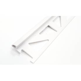 Profilé de finition quart de rond (fermé), PVC blanc.
