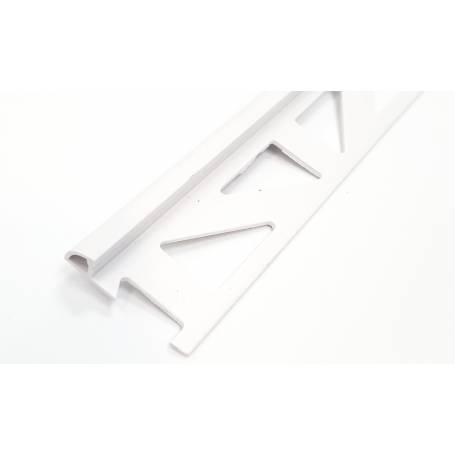 Profilé de finition quart de rond (fermé), PVC blanc.
