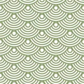 Motif Seigaiha Vert Végétal