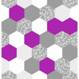 Hexagone avec Texture Fushia