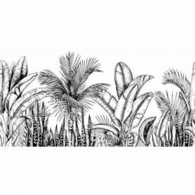 Palmiers Tropicaux et Feuilles de Bananiers