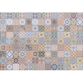 Carreaux de ciment orangés